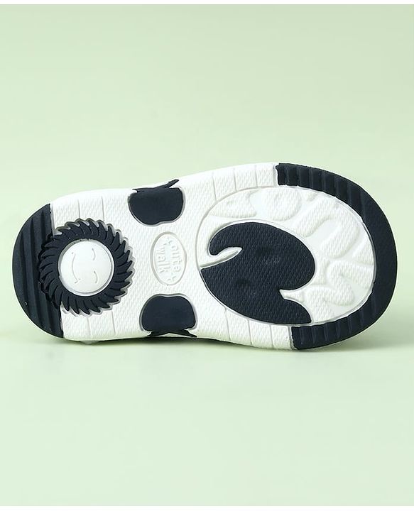 Cute Walk by Babyhug Sandals with Velcro Closure & Dino Applique - Blue