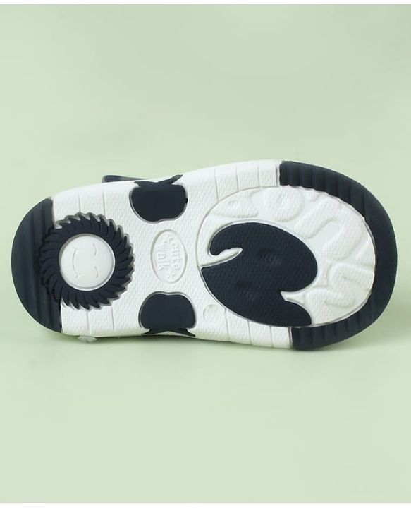 Cute Walk by Babyhug Sandals With Velcro Closure & Aeroplane Applique - Light Blue