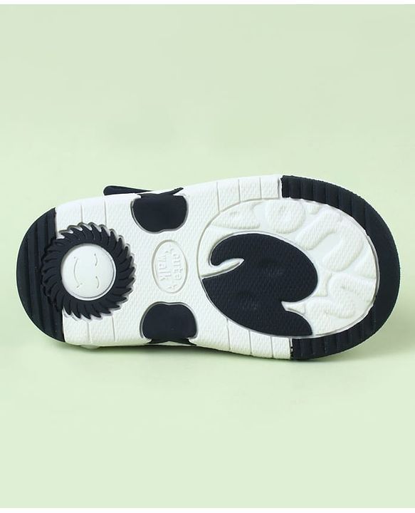 Cute Walk by Babyhug Velcro Closure Sandals with Cow Applique - Blue