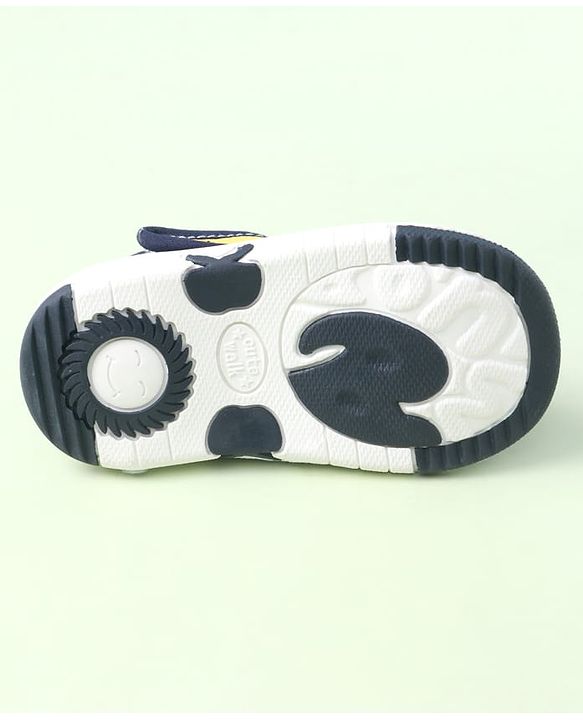 Cute Walk by Babyhug Sandals With Velcro Closure & Dino Applique - Navy Blue