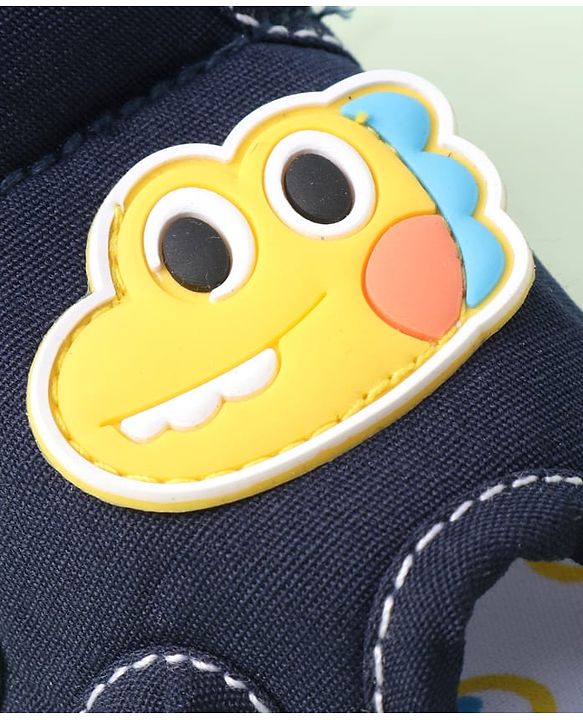 Cute Walk by Babyhug Sandals With Velcro Closure & Dino Applique - Navy Blue