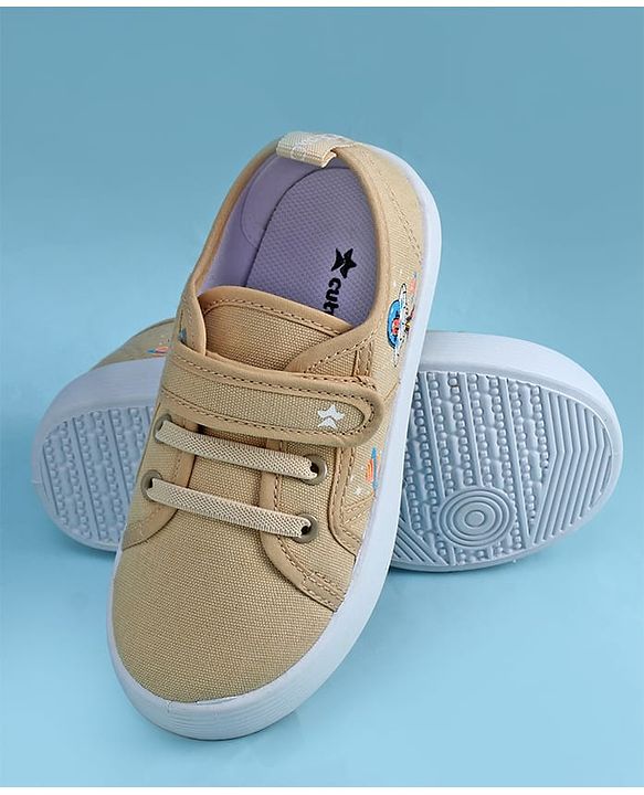 Cute Walk by Babyhug Casual Shoes with Velcro Closure & Space Theme Embroidery - Red