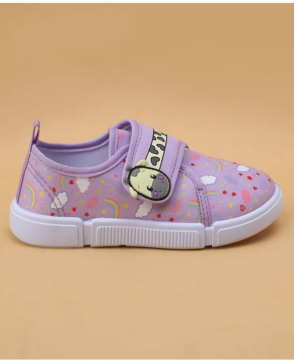 Cute Walk by Babyhug Velcro Closure Casual Shoes with Rainbow Print - Pink