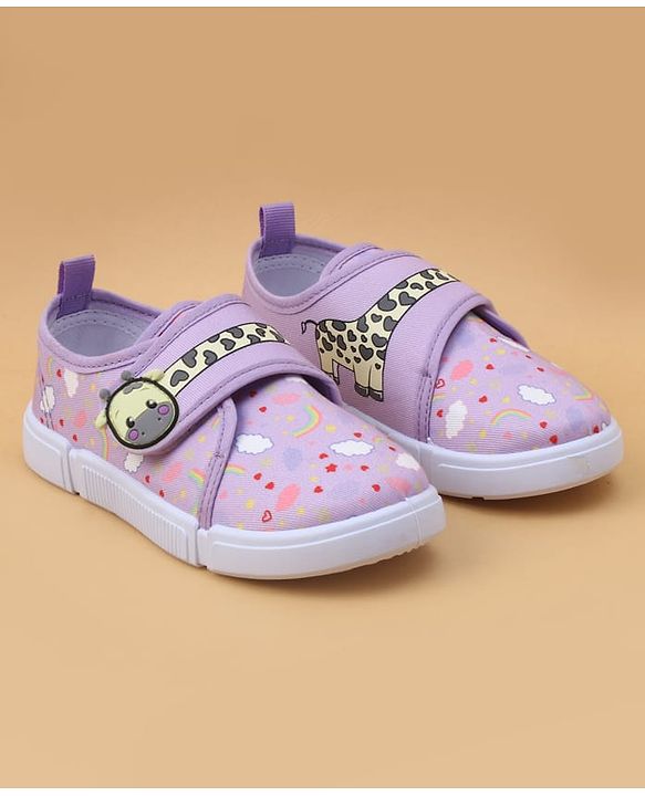 Cute Walk by Babyhug Velcro Closure Casual Shoes with Rainbow Print - Pink