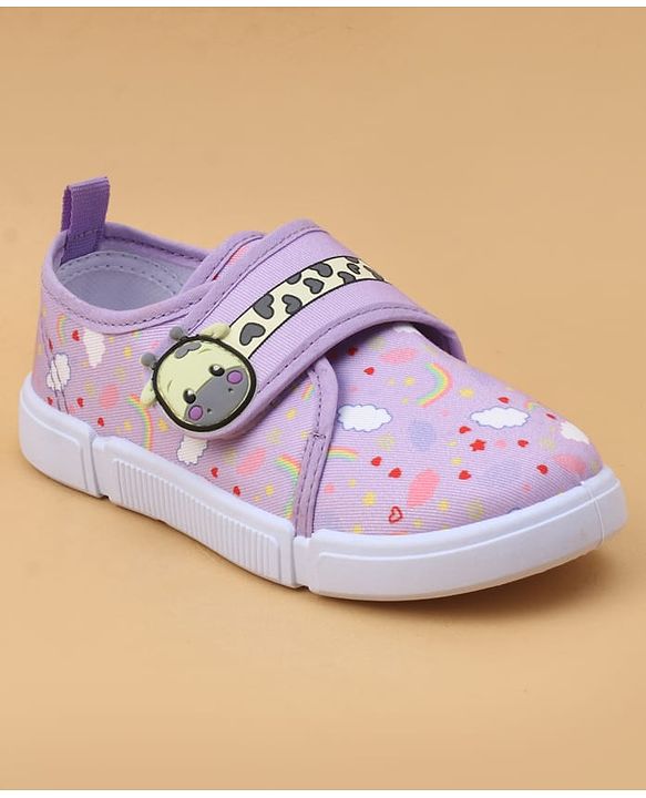 Cute Walk by Babyhug Velcro Closure Casual Shoes with Rainbow Print - Pink