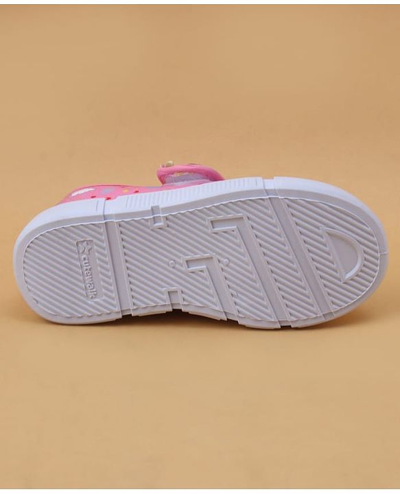 Cute Walk by Babyhug Velcro Closure Casual Shoes with Rainbow Print - Pink