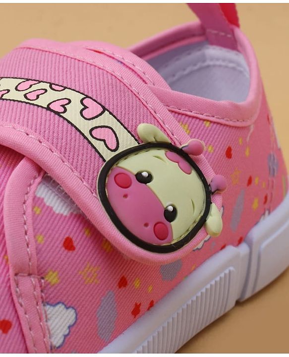 Cute Walk by Babyhug Velcro Closure Casual Shoes with Rainbow Print - Pink