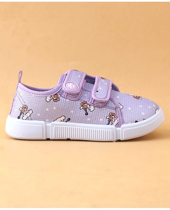 Cute Walk by Babyhug Casual Shoes with Velcro Closure & Teddy Print - Pink