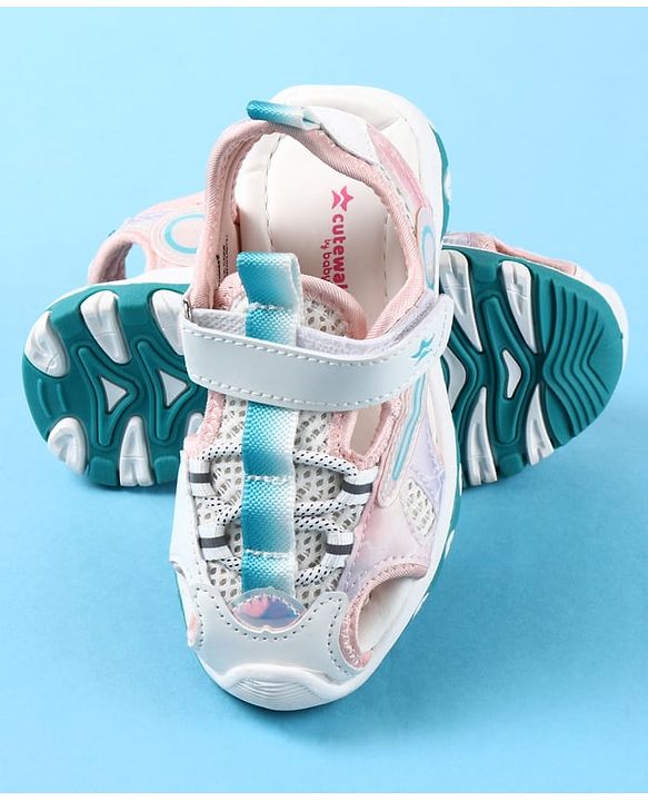 Cute Walk by Babyhug Sandals With Velcro Closure & Lace - Purple