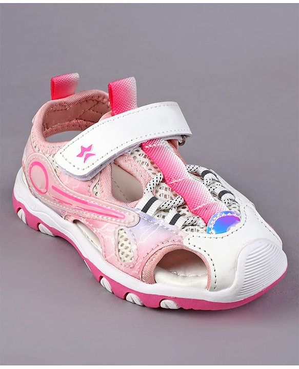 Cute Walk by Babyhug Sandals With Velcro Closure & Lace - Purple