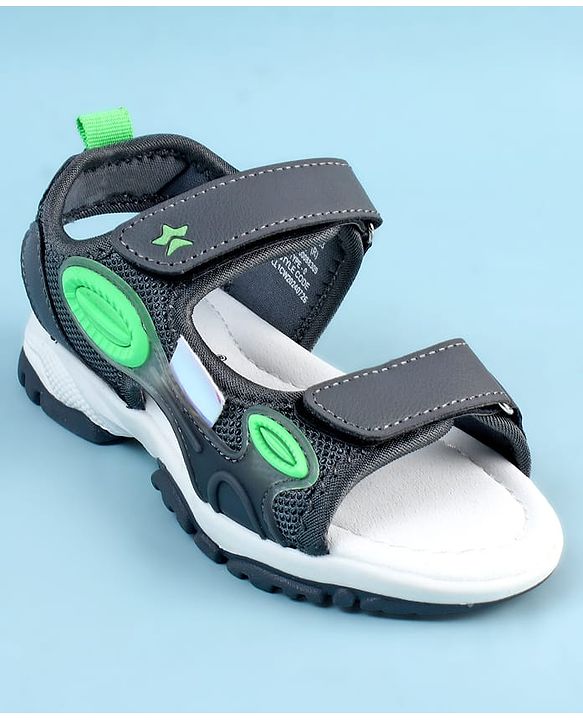Cute Walk by Babyhug Sandals with Velcro Closure - Grey