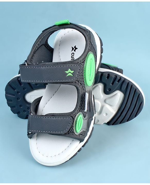 Cute Walk by Babyhug Sandals with Velcro Closure - Grey