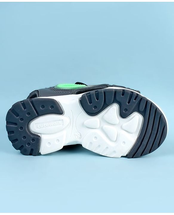 Cute Walk by Babyhug Sandals with Velcro Closure - Grey
