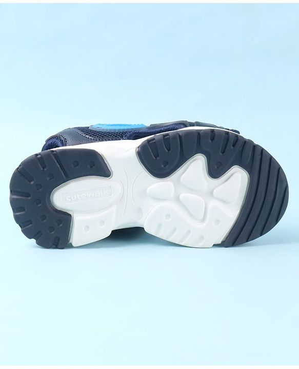 Cute Walk by Babyhug Sandals with Velcro Closure - Grey