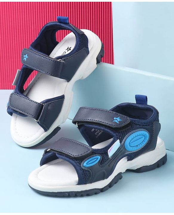 Cute Walk by Babyhug Sandals with Velcro Closure - Navy Blue