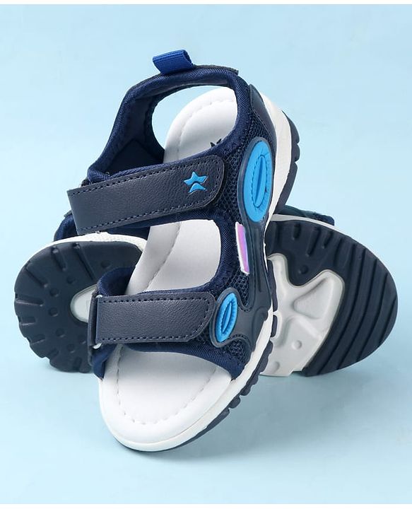 Cute Walk by Babyhug Sandals with Velcro Closure - Navy Blue