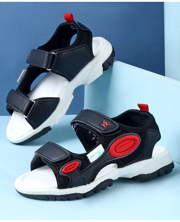 Cute Walk by Babyhug Sandals with Velcro Closure - Black