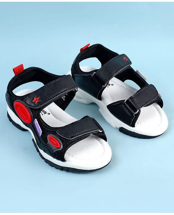Cute Walk by Babyhug Sandals with Velcro Closure - Black