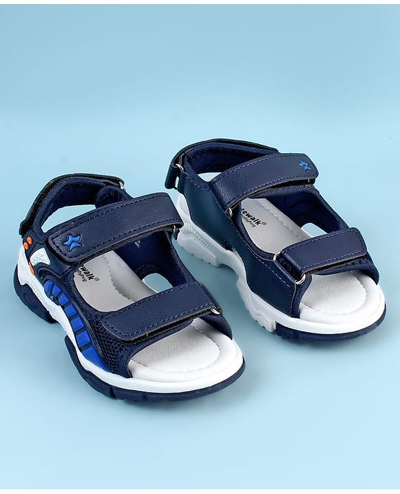 Cute Walk by Babyhug Sandals With Velcro Closure - Navy Blue