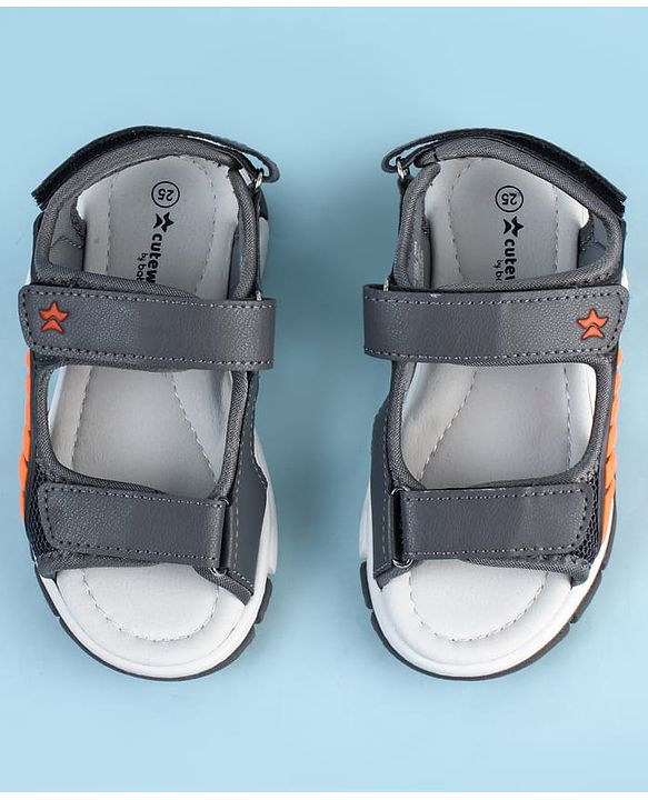 Cute Walk by Babyhug Sandals With Velcro Closure - Navy Blue