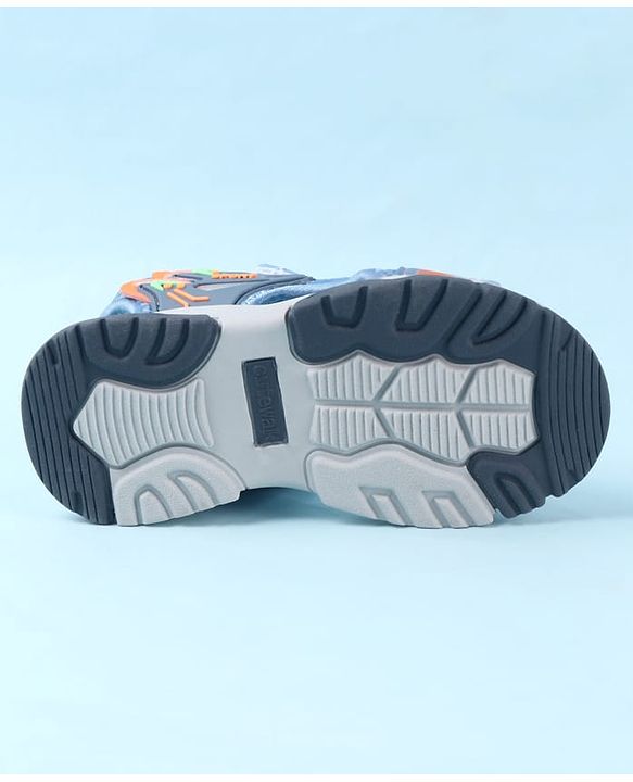 Cute Walk by Babyhug Sandals With Text Design & Velcro Closure - Blue