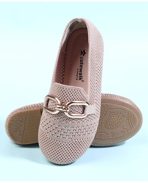 Cute Walk by Babyhug Slip On Solid Ballerina - Beige