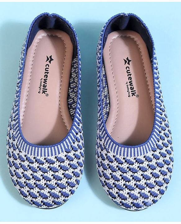 Cute Walk by Babyhug Slip On Ballerina With Design - Blue