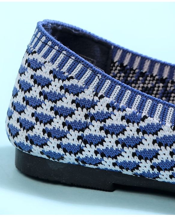 Cute Walk by Babyhug Slip On Ballerina With Design - Blue