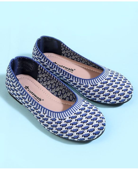 Cute Walk by Babyhug Slip On Ballerina With Design - Blue