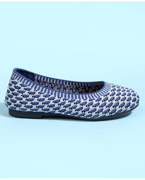 Cute Walk by Babyhug Slip On Ballerina With Design - Blue