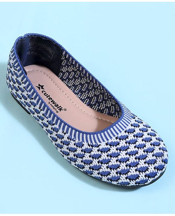 Cute Walk by Babyhug Slip On Ballerina With Design - Blue