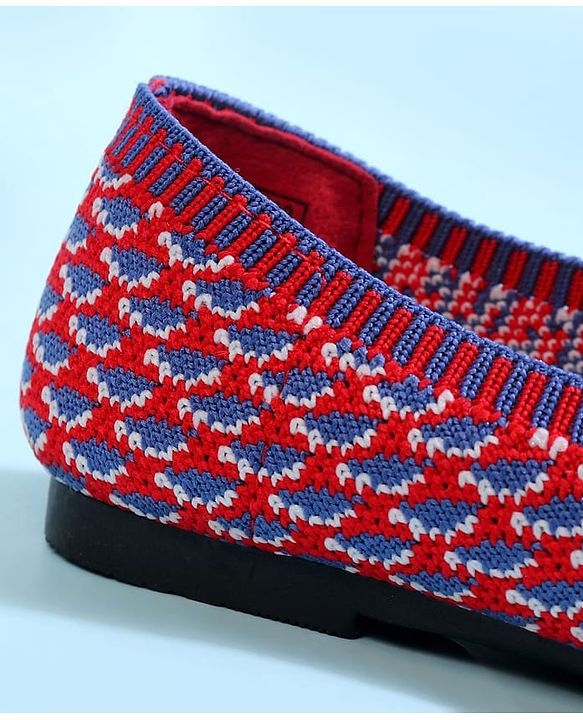 Cute Walk by Babyhug Slip On Ballerina With Design - Blue