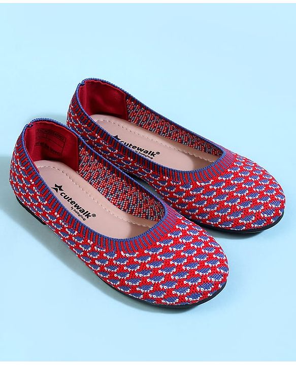 Cute Walk by Babyhug Slip On Ballerina With Design - Blue