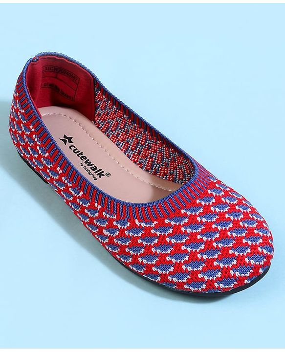 Cute Walk by Babyhug Slip On Ballerina With Design - Blue