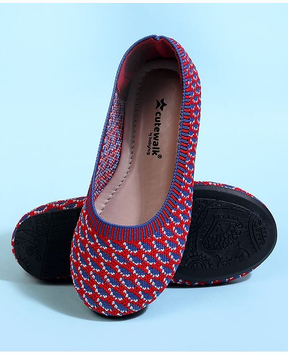 Cute Walk by Babyhug Slip On Ballerina With Design - Blue