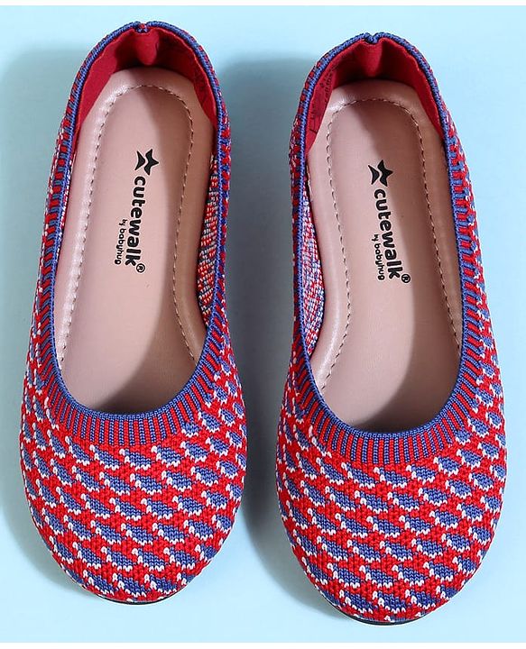 Cute Walk by Babyhug Slip On Ballerina With Design - Blue