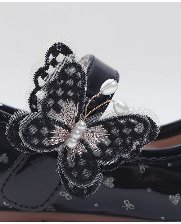 Cute Walk by Babyhug Velcro Closure Ballerina With Butterfly Applique - Pink