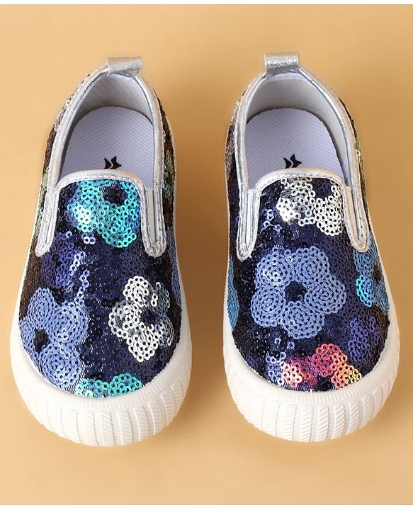 Cute Walk by Babyhug Casual Shoes With Sequin Detailing - Golden