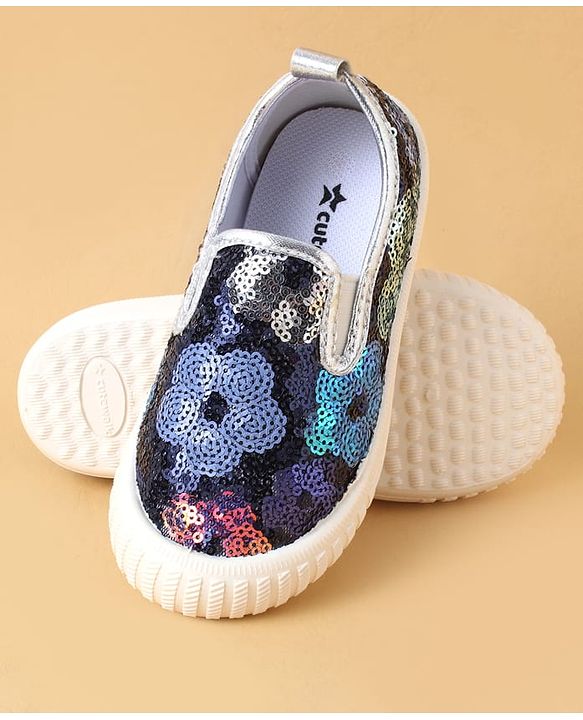 Cute Walk by Babyhug Casual Shoes With Sequin Detailing - Golden