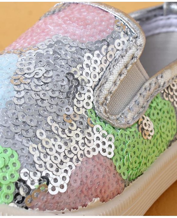 Cute Walk by Babyhug Casual Shoes With Sequin Detailing - Golden
