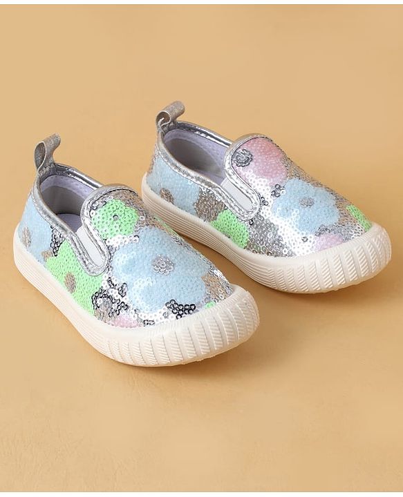 Cute Walk by Babyhug Casual Shoes With Sequin Detailing - Golden