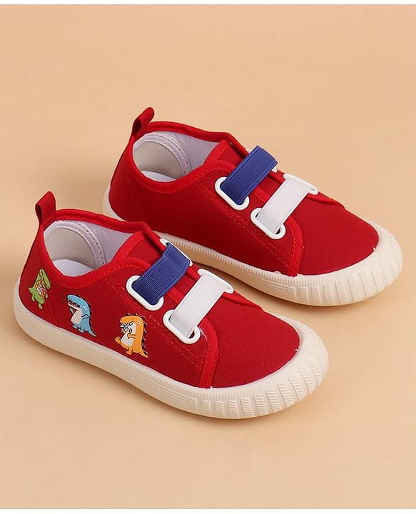 Cute Walk by Babyhug Slip On Casual Shoes With Dino Print - Red