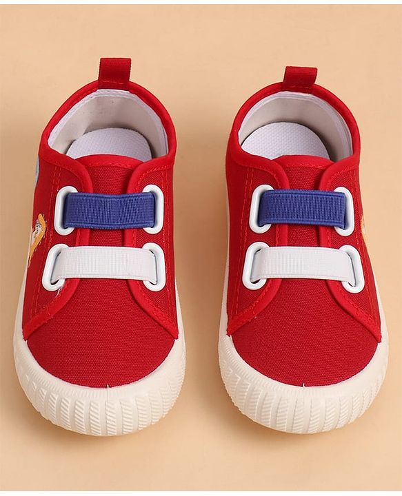 Cute Walk by Babyhug Slip On Casual Shoes With Dino Print - Red