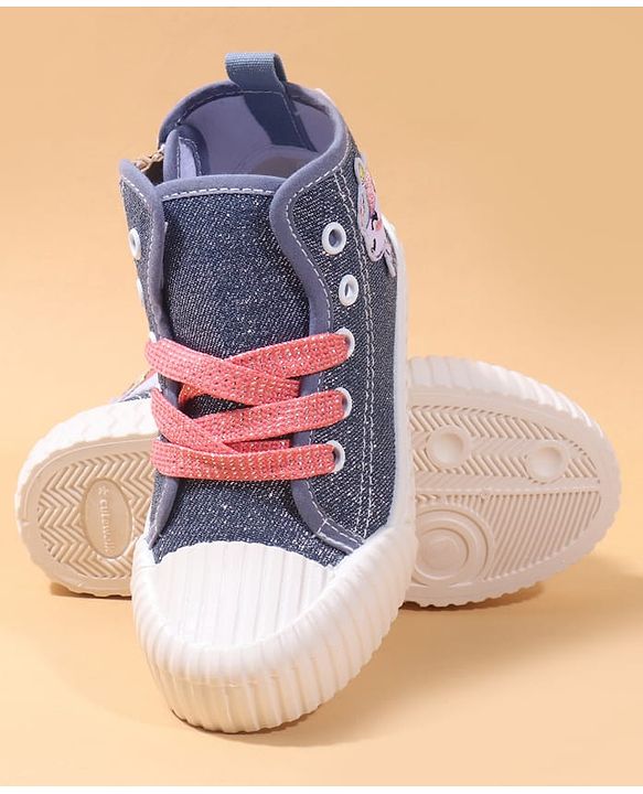 Cute Walk by Babyhug Casual Shoes with Zip Closure & Unicorn Applique - Pink
