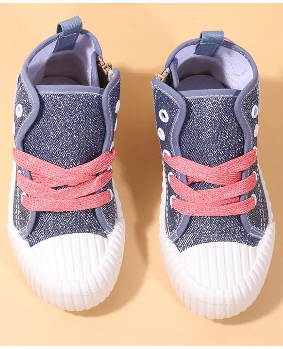 Cute Walk by Babyhug Casual Shoes with Zip Closure & Unicorn Applique - Pink