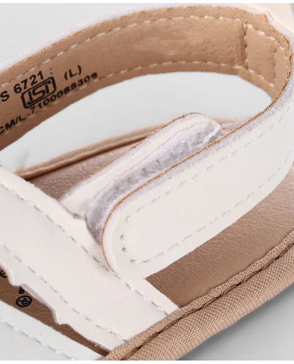 Cute Walk by Babyhug Booties with Velcro Closure - White