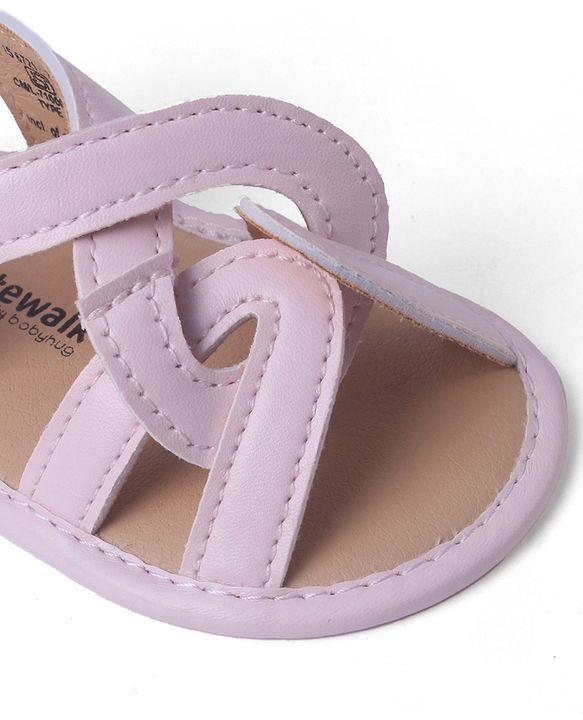 Cute Walk by Babyhug Velcro Closure Striped Booties - Pink