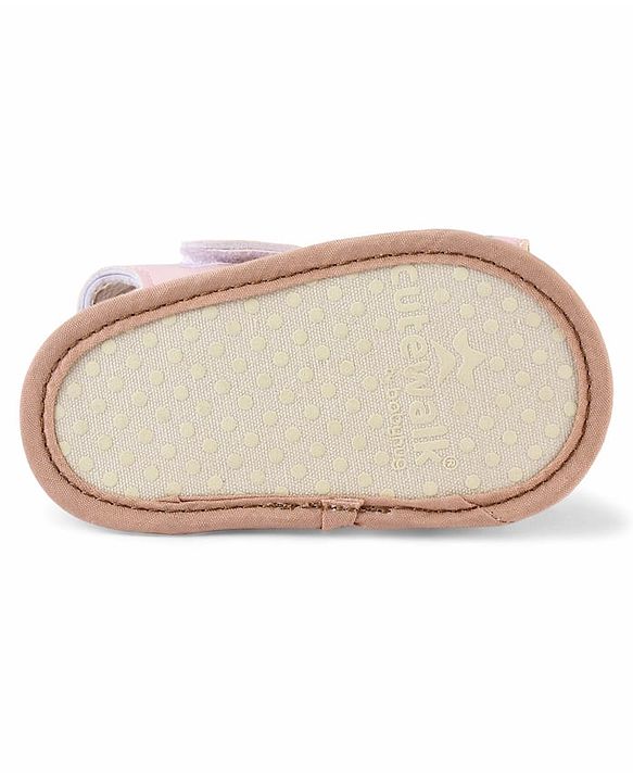 Cute Walk by Babyhug Booties With Floral Embroidery - Pink