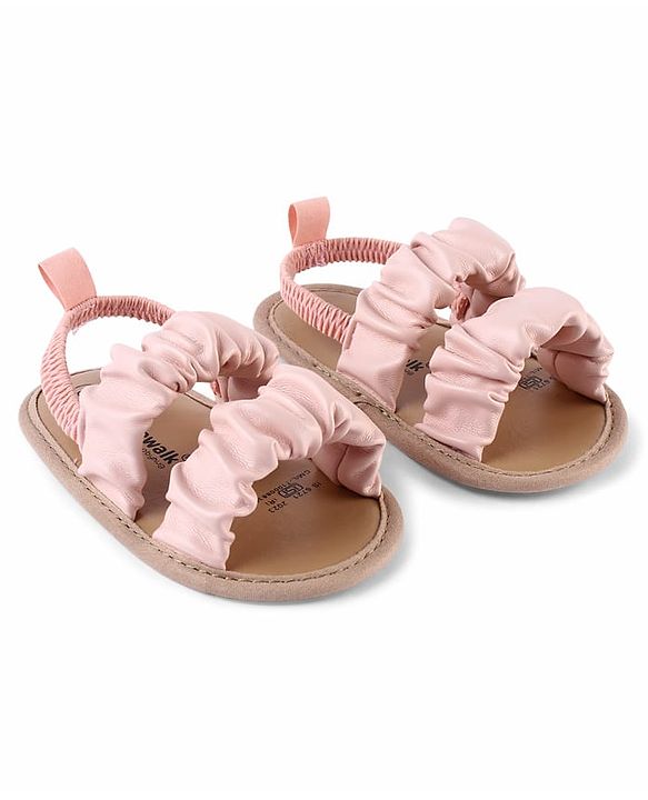 Cute Walk by Babyhug Booties  with Back Strap - Pink
