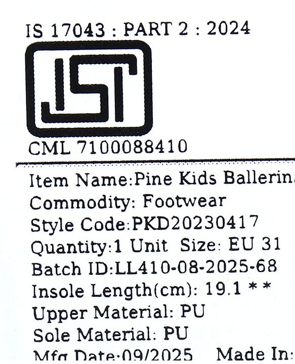 Pine Kids Slip On Ballerinas with Bow Applique - Black